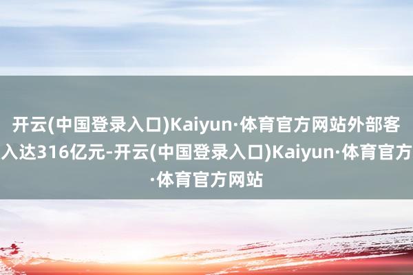 开云(中国登录入口)Kaiyun·体育官方网站外部客户收入达316亿元-开云(中国登录入口)Kaiyun·体育官方网站