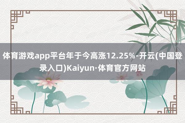体育游戏app平台年于今高涨12.25%-开云(中国登录入口)Kaiyun·体育官方网站