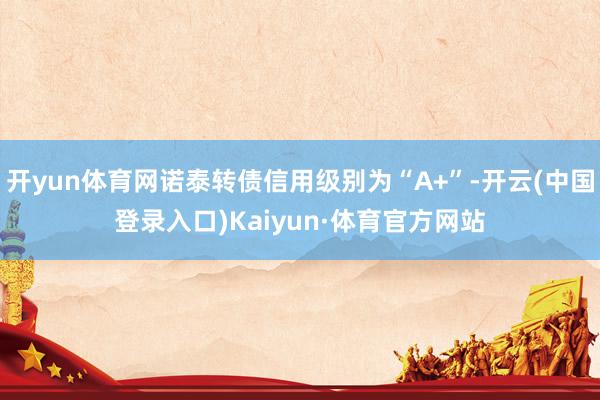 开yun体育网诺泰转债信用级别为“A+”-开云(中国登录入口)Kaiyun·体育官方网站