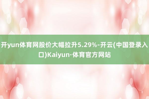 开yun体育网股价大幅拉升5.29%-开云(中国登录入口)Kaiyun·体育官方网站