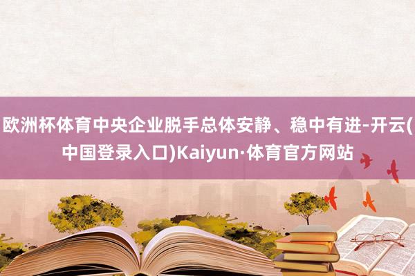 欧洲杯体育中央企业脱手总体安静、稳中有进-开云(中国登录入口)Kaiyun·体育官方网站