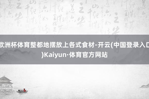 欧洲杯体育整都地摆放上各式食材-开云(中国登录入口)Kaiyun·体育官方网站