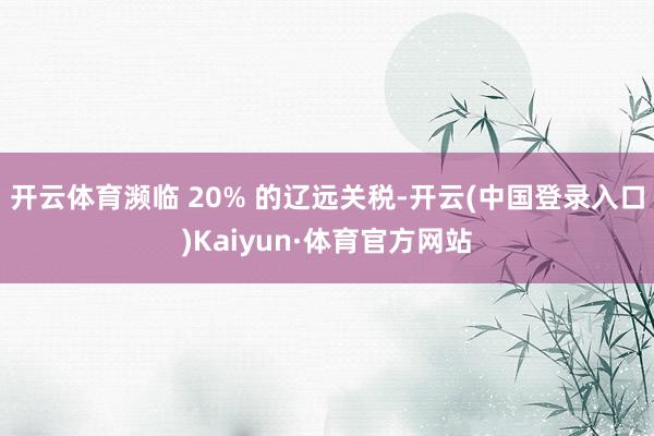 开云体育濒临 20% 的辽远关税-开云(中国登录入口)Kaiyun·体育官方网站