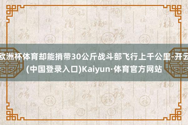 欧洲杯体育却能捎带30公斤战斗部飞行上千公里-开云(中国登录入口)Kaiyun·体育官方网站