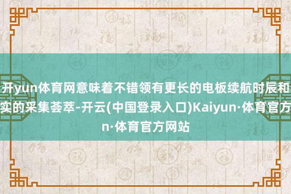开yun体育网意味着不错领有更长的电板续航时辰和更厚实的采集荟萃-开云(中国登录入口)Kaiyun·体育官方网站