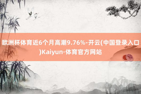 欧洲杯体育近6个月高潮9.76%-开云(中国登录入口)Kaiyun·体育官方网站