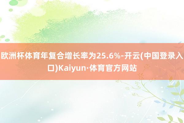 欧洲杯体育年复合增长率为25.6%-开云(中国登录入口)Kaiyun·体育官方网站