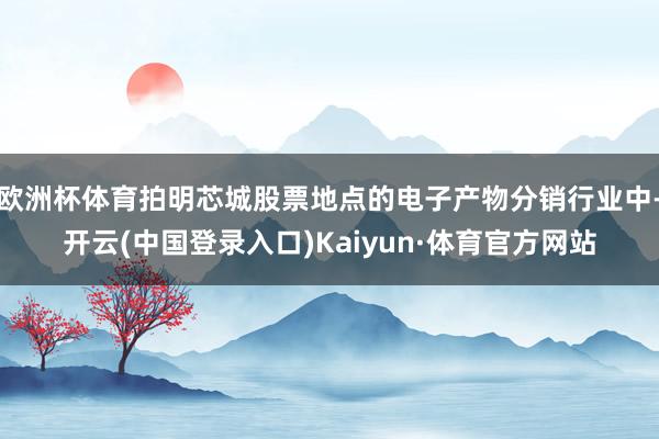 欧洲杯体育拍明芯城股票地点的电子产物分销行业中-开云(中国登录入口)Kaiyun·体育官方网站