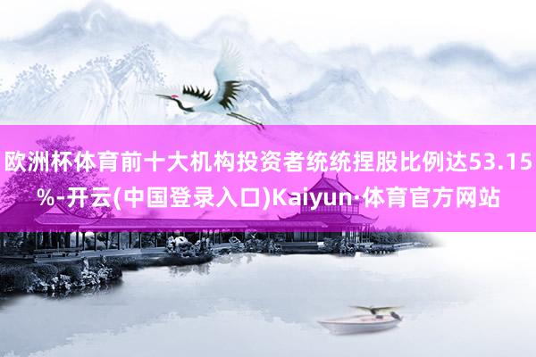 欧洲杯体育前十大机构投资者统统捏股比例达53.15%-开云(中国登录入口)Kaiyun·体育官方网站