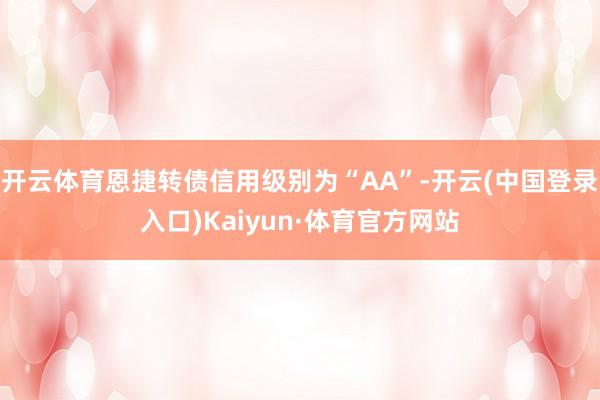 开云体育恩捷转债信用级别为“AA”-开云(中国登录入口)Kaiyun·体育官方网站