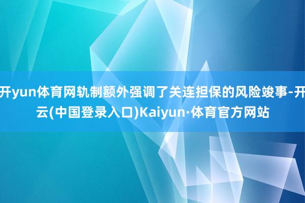 开yun体育网轨制额外强调了关连担保的风险竣事-开云(中国登录入口)Kaiyun·体育官方网站