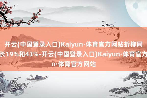 开云(中国登录入口)Kaiyun·体育官方网站折柳同比增长19%和43%-开云(中国登录入口)Kaiyun·体育官方网站