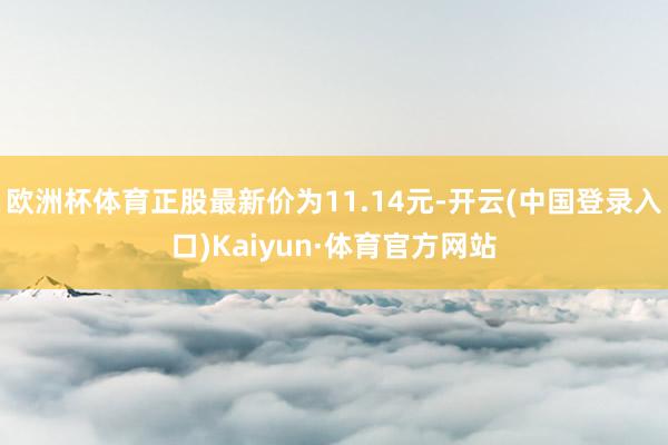 欧洲杯体育正股最新价为11.14元-开云(中国登录入口)Kaiyun·体育官方网站