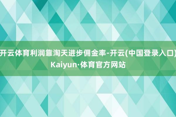 开云体育利润靠淘天进步佣金率-开云(中国登录入口)Kaiyun·体育官方网站